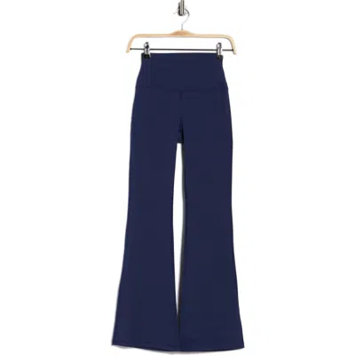 90 Degree By Reflex Felix Rib Everyday Flare Leggings In Blue