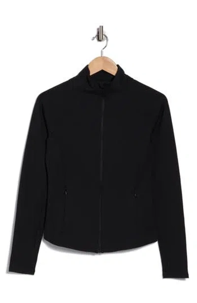 90 Degree By Reflex Felix Ribbed Active Jacket In Black