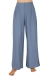 90 Degree By Reflex Fifth Ave Wide Leg Stretch Denim Pants In Flint Stone