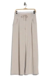 90 Degree By Reflex Fleece Wide Leg Pants In Brown