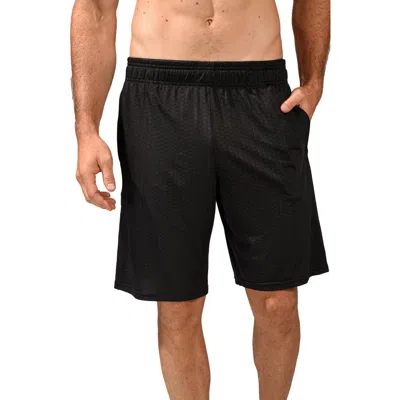 90 Degree By Reflex Geometric Patterned Basketball Shorts In Black