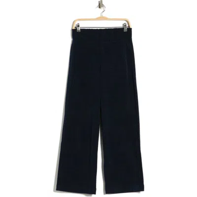 90 Degree By Reflex Herringbone Wide Leg Pull-on Pants In Black