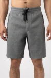 90 Degree By Reflex Hidden Zip Pocket Shorts In Htr.grey