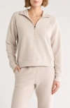 90 Degree By Reflex Horizontal Quilted Textured Pullover In Neutral