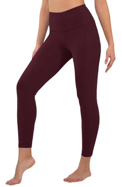 90 Degree By Reflex Interlink Side Pocket High Waist Leggings In Rosewood
