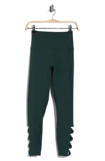 90 Degree By Reflex Interlock Dominion High Waist 7/8 Leggings In Green
