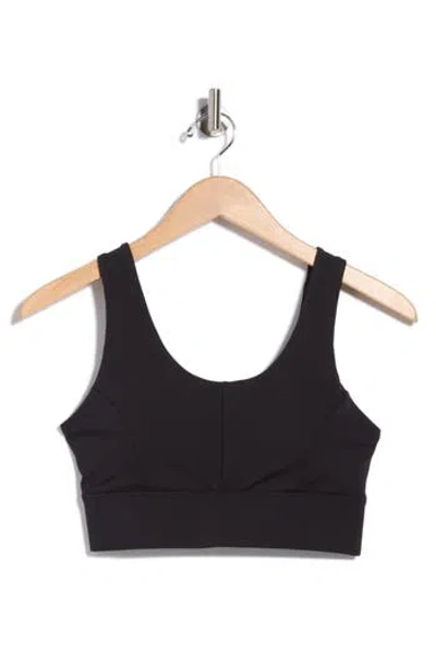 90 Degree By Reflex Interlock Dominion Low Impact Sports Bra In Black