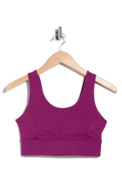 90 Degree By Reflex Interlock Dominion Low Impact Sports Bra In Purple