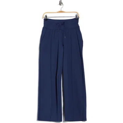90 Degree By Reflex Interlock High Waist Pintuck Wide Leg Pants In Blue