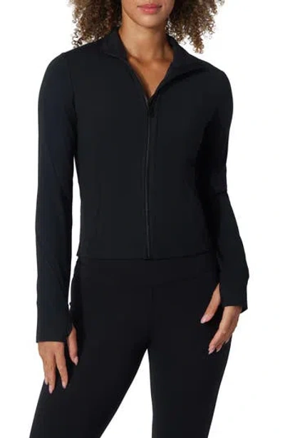 90 Degree By Reflex Interlock Industry Slim Fit Training Jacket In Black