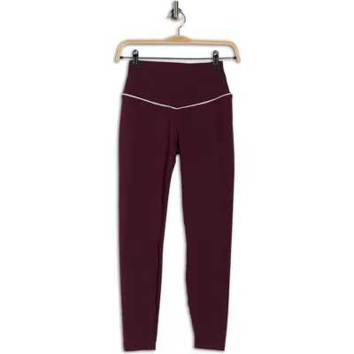 90 Degree By Reflex Interlock Leggings In Burgundy