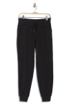 90 Degree By Reflex Interlock Light Work High Waist Joggers In Black