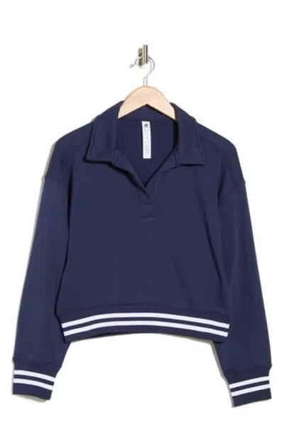 90 Degree By Reflex Johnny Collar French Terry Sweatshirt