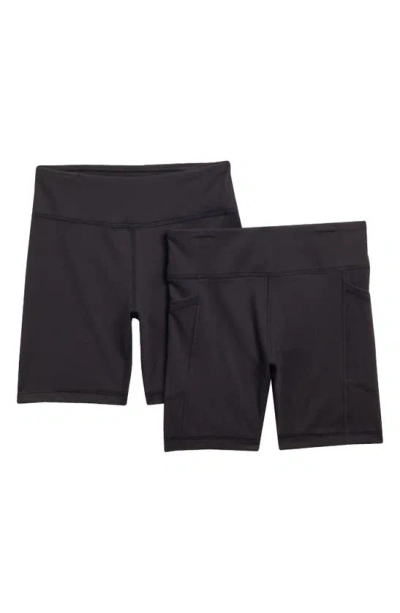90 Degree By Reflex Kids' 2-pack Bike Shorts In Black/ Black