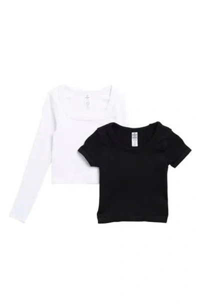 90 Degree By Reflex Kids' Assorted 2-pack Tops In Black