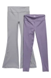 90 Degree By Reflex Kids' Everyday Leggings & Flare Leg Pants 2-piece Set In Gray