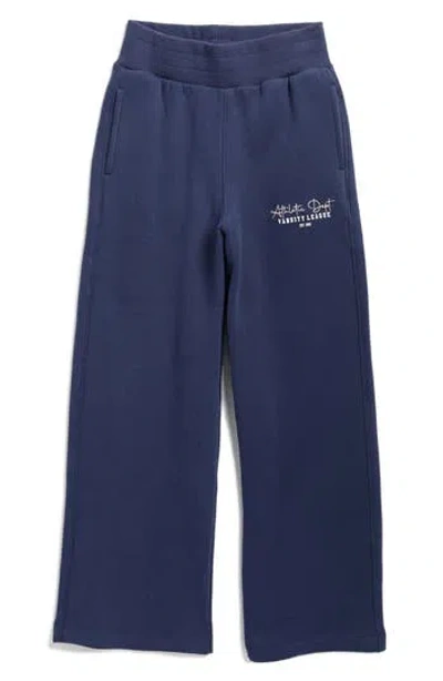 90 Degree By Reflex Kids' Fleece Wide Leg Pants In Blue