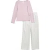 90 Degree By Reflex Kids' Heavenly Rib T-shirt & Sweatpants Set In Multi