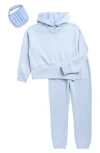 90 Degree By Reflex Kids' Hoodie, Joggers & Scuba Purse Set In Blue