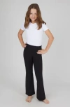 90 Degree By Reflex Kids' Interlock Everyday 2-pack Assorted Flared Leggings In Black/bellwether Blue
