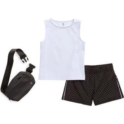 90 Degree By Reflex Kids' Lunatek Nicki Tank, Shorts & Belt Bag Set In Multi