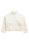 90 Degree By Reflex Kids' Mixed Media Jacket In Neutral
