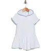 90 Degree By Reflex Kids' Oceana Terry Cloth Dress In White/brunnera Blue