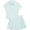 90 Degree By Reflex Kids' Polo & Skort Set In Oceantide