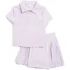 90 Degree By Reflex Kids' Polo & Skort Set In Pastel Lilac