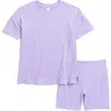 90 Degree By Reflex Kids' Short Sleeve Tee & Shorts Set In Sand Verbena