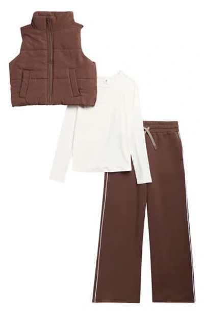 90 Degree By Reflex Kids' Supersoft Leighton 3-piece Vest, Top & Pants Set In Shopping Bag Combo