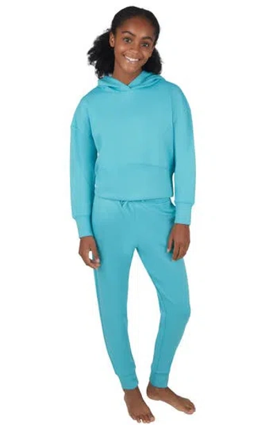 90 Degree By Reflex Kids' Two-piece Scuba Campout Hoodie & Joggers Set In Blue
