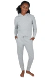 90 Degree By Reflex Kids' Two-piece Scuba Campout Hoodie & Joggers Set In Gray