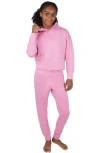 90 Degree By Reflex Kids' Two-piece Scuba Campout Hoodie & Joggers Set In Pink