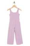 90 Degree By Reflex Kids' Wide Leg Crop Romper In Lilac Breeze