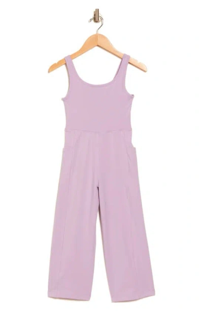 90 Degree By Reflex Kids' Wide Leg Crop Romper In Purple