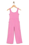 90 Degree By Reflex Kids' Wide Leg Crop Romper In Opera Mauve