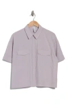 90 Degree By Reflex Lightstreme Metro Mode Short Sleeve Button-up Shirt In Raindrops