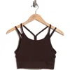 90 Degree By Reflex Lively Seamless Double Layer Bralette In Brown