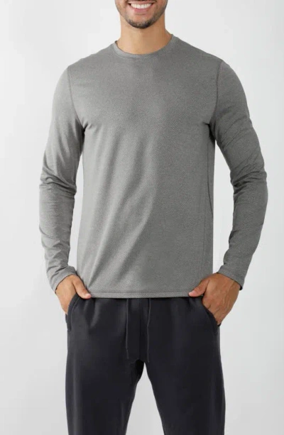 90 Degree By Reflex Long Sleeve Crew T-shirt In Charcoal Dust