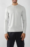 90 Degree By Reflex Long Sleeve Crew T-shirt In Grey Skies