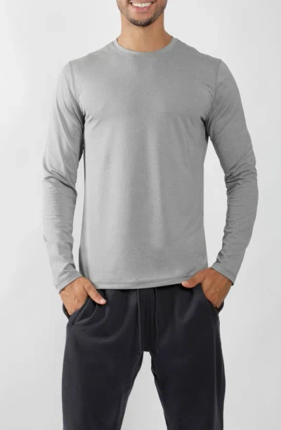 90 Degree By Reflex Long Sleeve Crew T-shirt In Gray