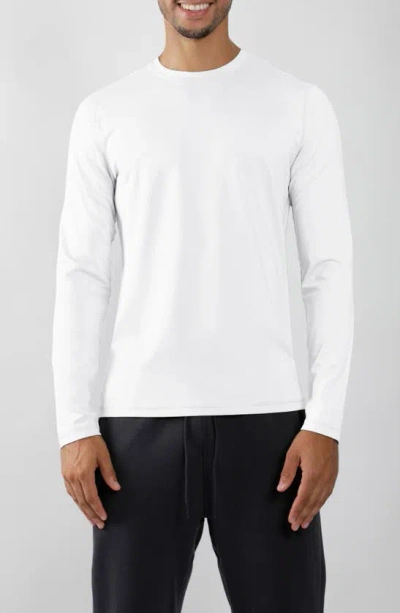 90 Degree By Reflex Long Sleeve Crew T-shirt In White