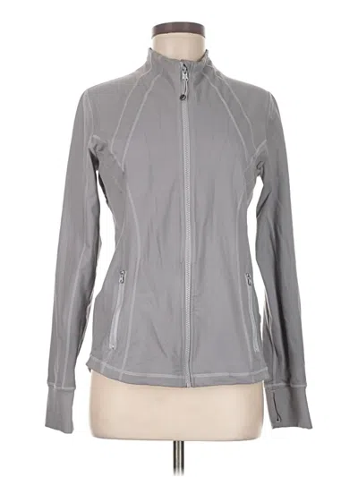 Pre-owned 90 Degree By Reflex Long Sleeve Top Gray Mock Neckline Tops