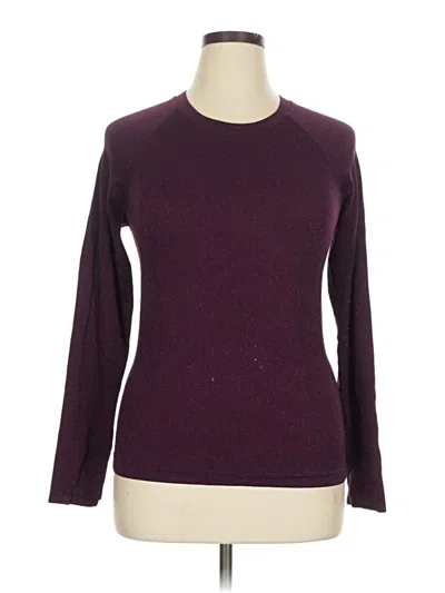 Pre-owned 90 Degree By Reflex Long Sleeve T-shirt In Burgundy