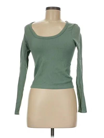 Pre-owned 90 Degree By Reflex Long Sleeve T-shirt In Green