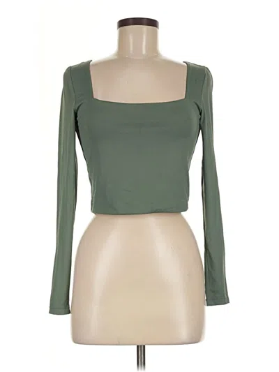 Pre-owned 90 Degree By Reflex Long Sleeve T-shirt In Green