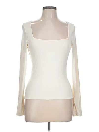 Pre-owned 90 Degree By Reflex Long Sleeve T-shirt In Ivory