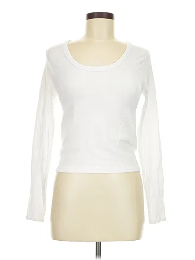 Pre-owned 90 Degree By Reflex Long Sleeve T-shirt In White