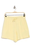 90 Degree By Reflex Loop Terry 6-inch Boyfriend Shorts In Yellow